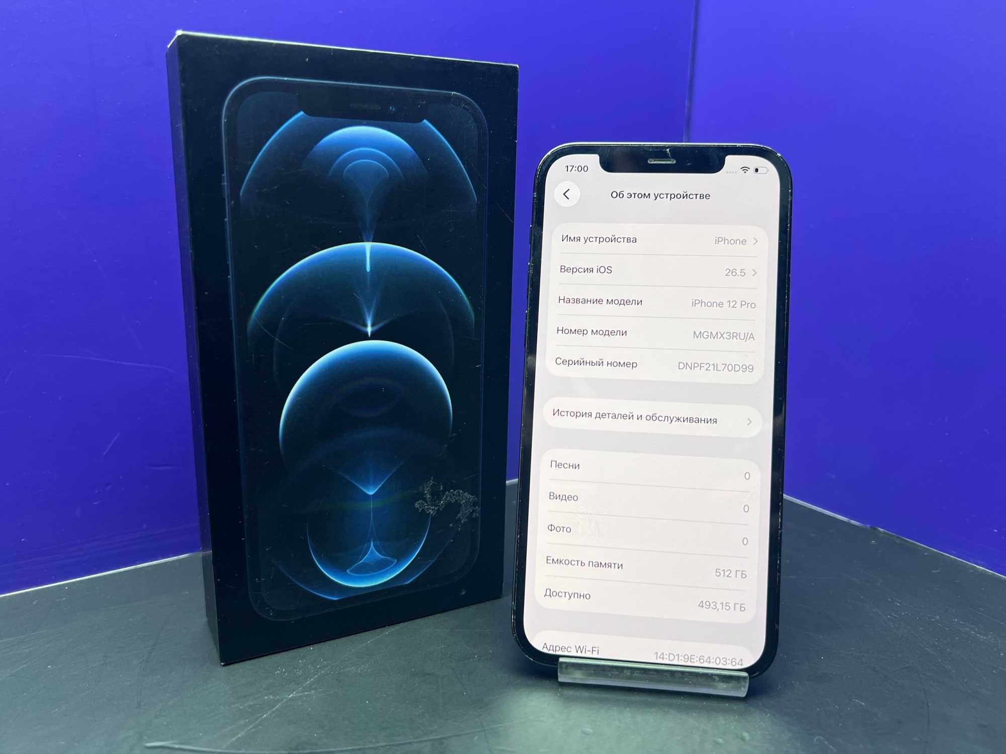 iPhone 12 Pro 512Gb Pacific Blue АКБ 100% imei 354991552221238