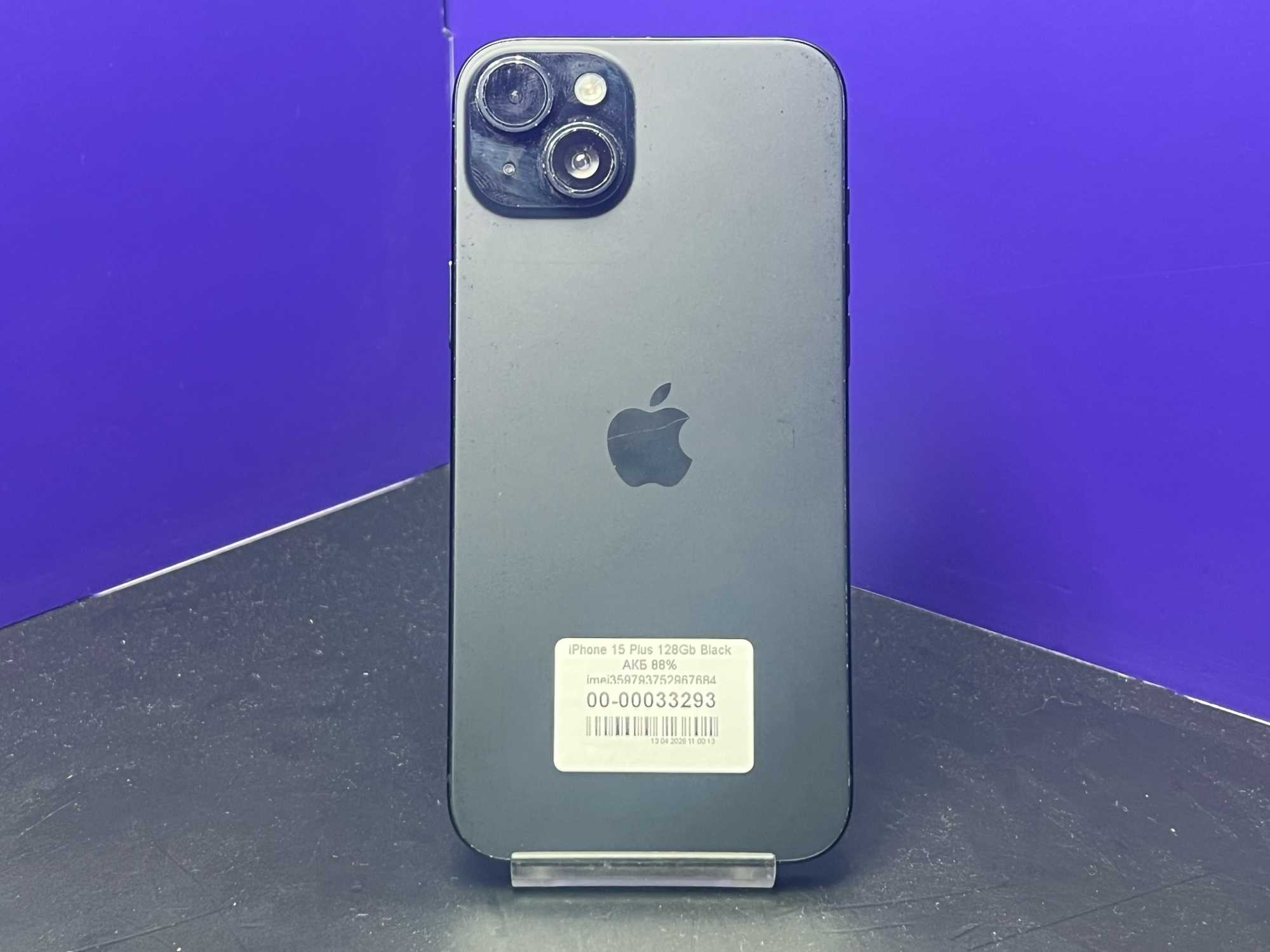 iPhone 15 Plus 128Gb Black АКБ 88% imei359793752967684