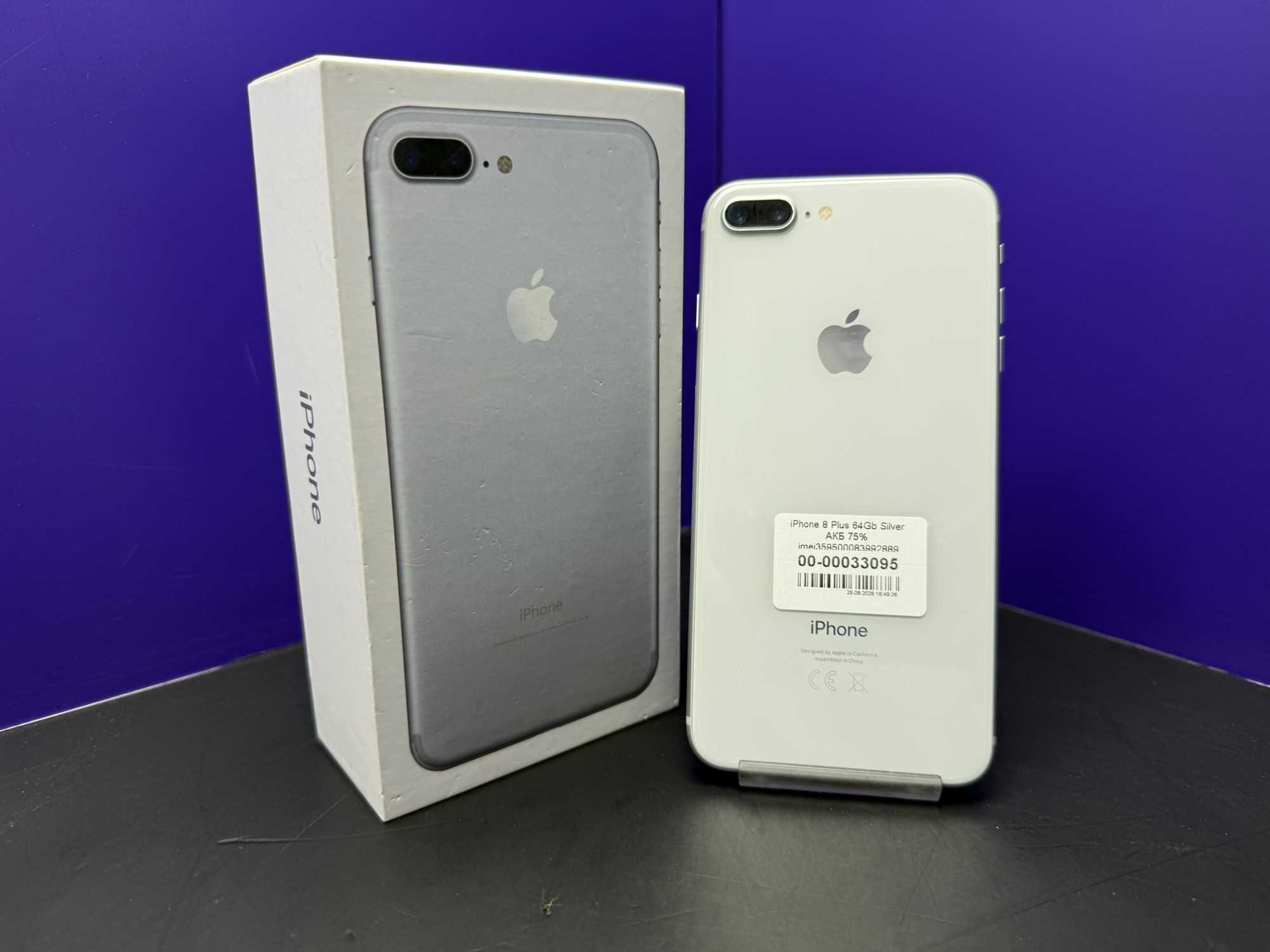 iPhone 8 Plus 64Gb Silver АКБ 75% imei359500083992889