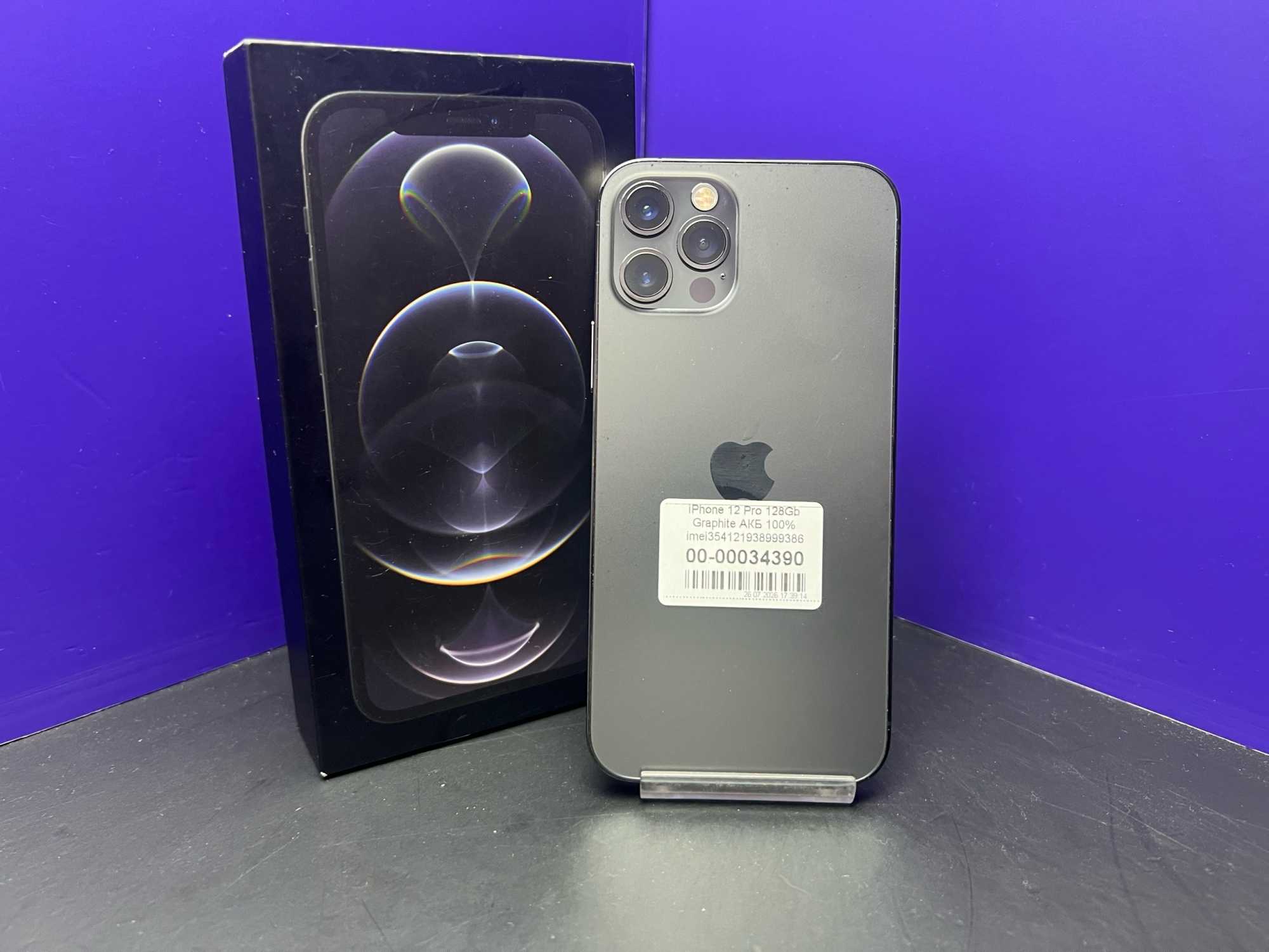 iPhone 12 Pro 128Gb Graphite АКБ 100% imei354121938999386