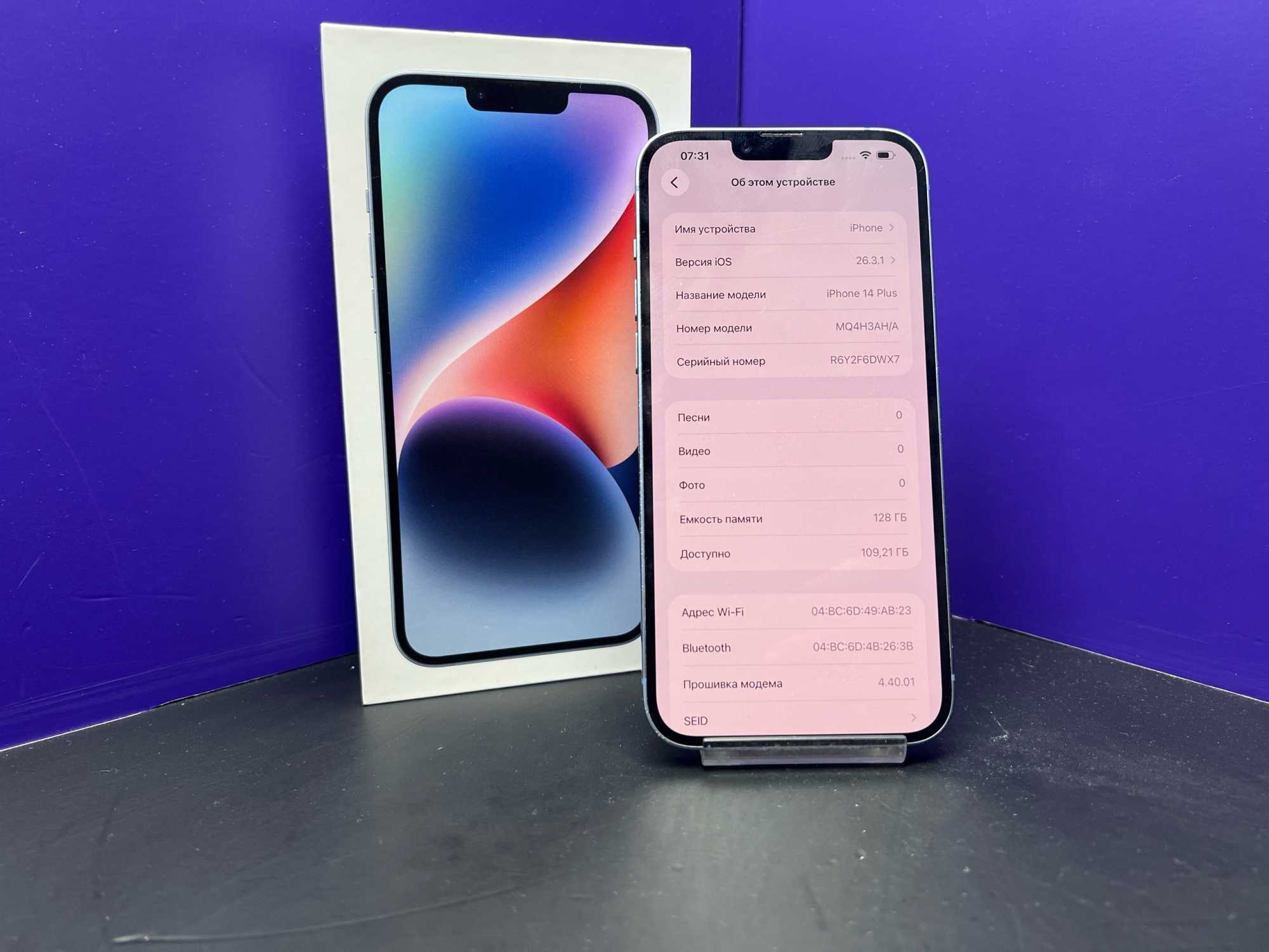 iPhone 14 Plus 128Gb Dual Sim Blue АКБ 82% imei356644016197456
