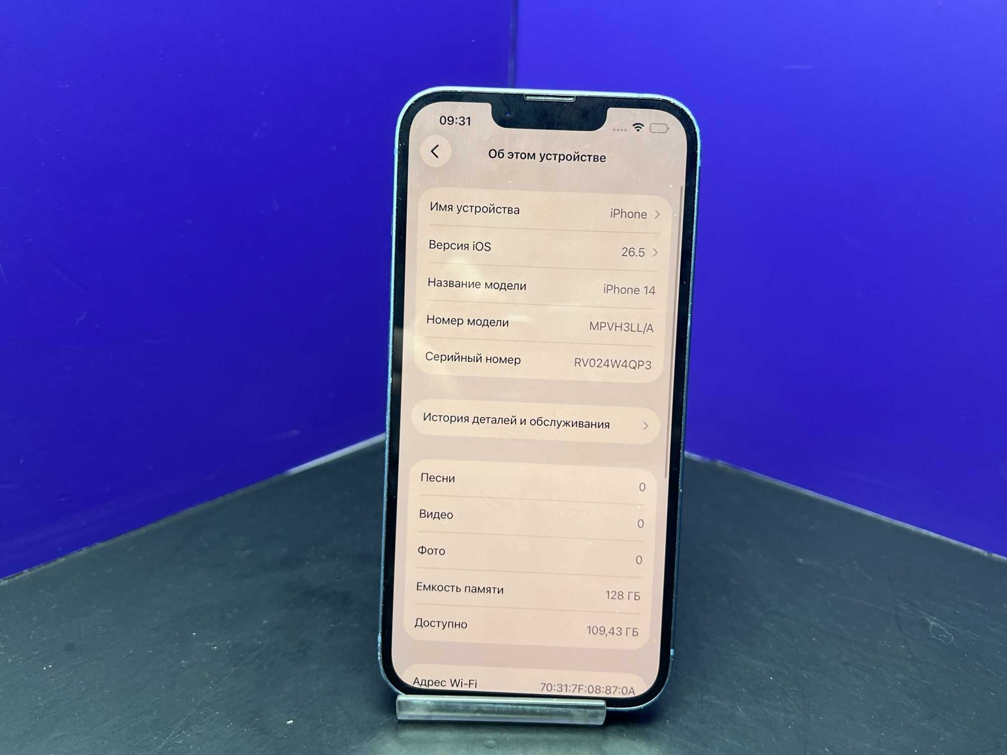 iPhone 14 128Gb Blue АКБ 100% imei 351048913597666