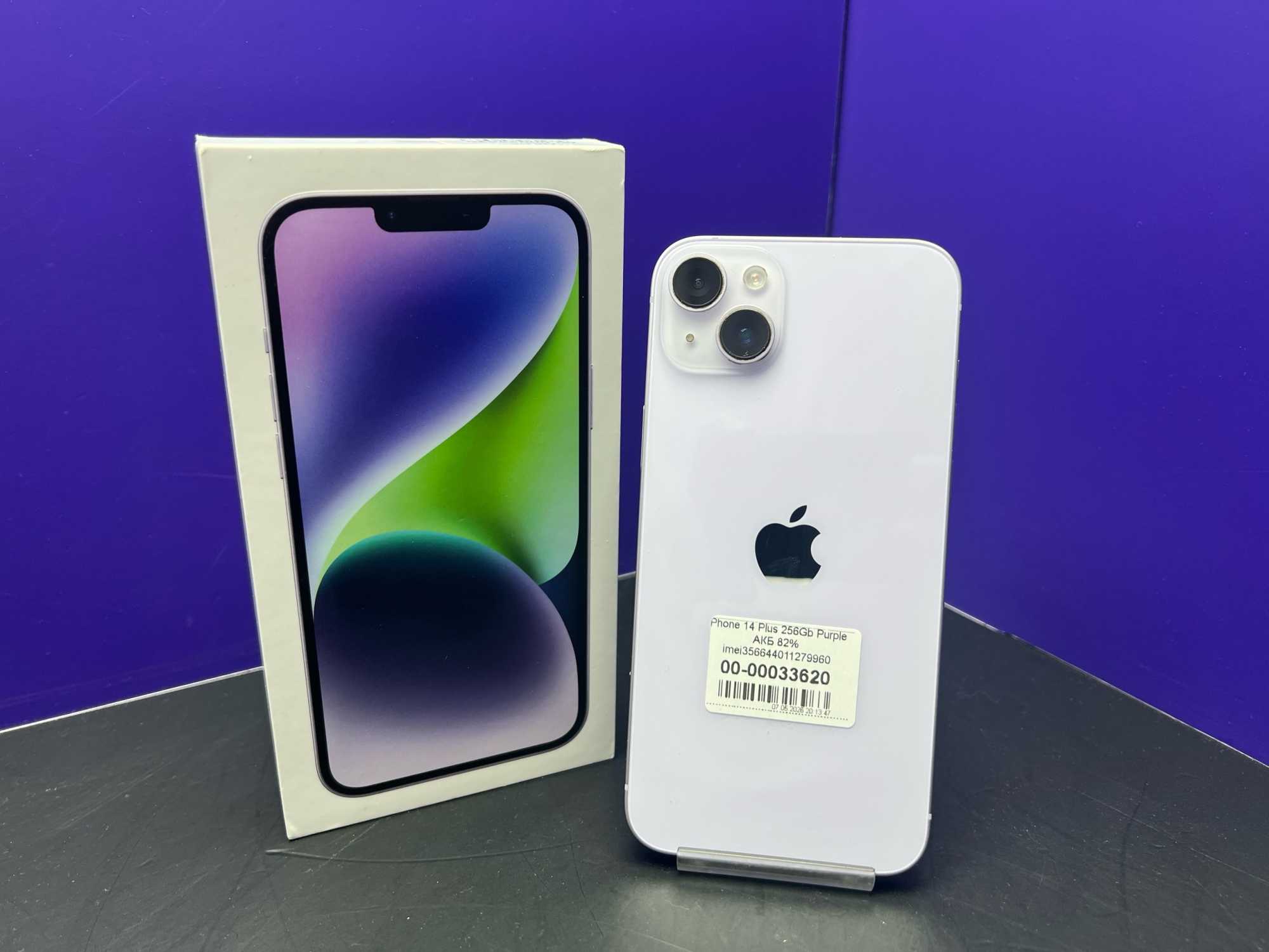iPhone 14 Plus 256Gb Purple АКБ 82% imei356644011279960