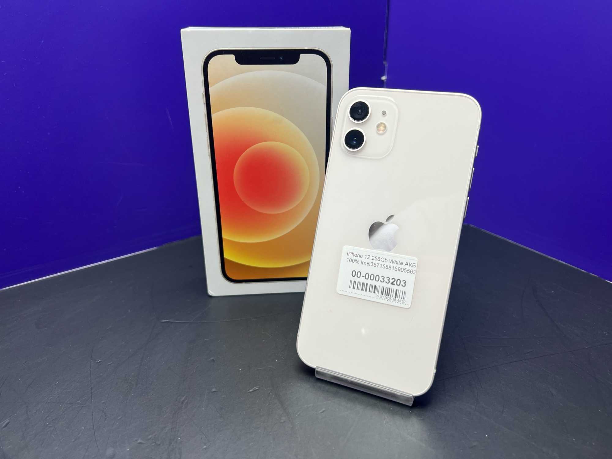 iPhone 12 256Gb White АКБ 100% imei357158815905562