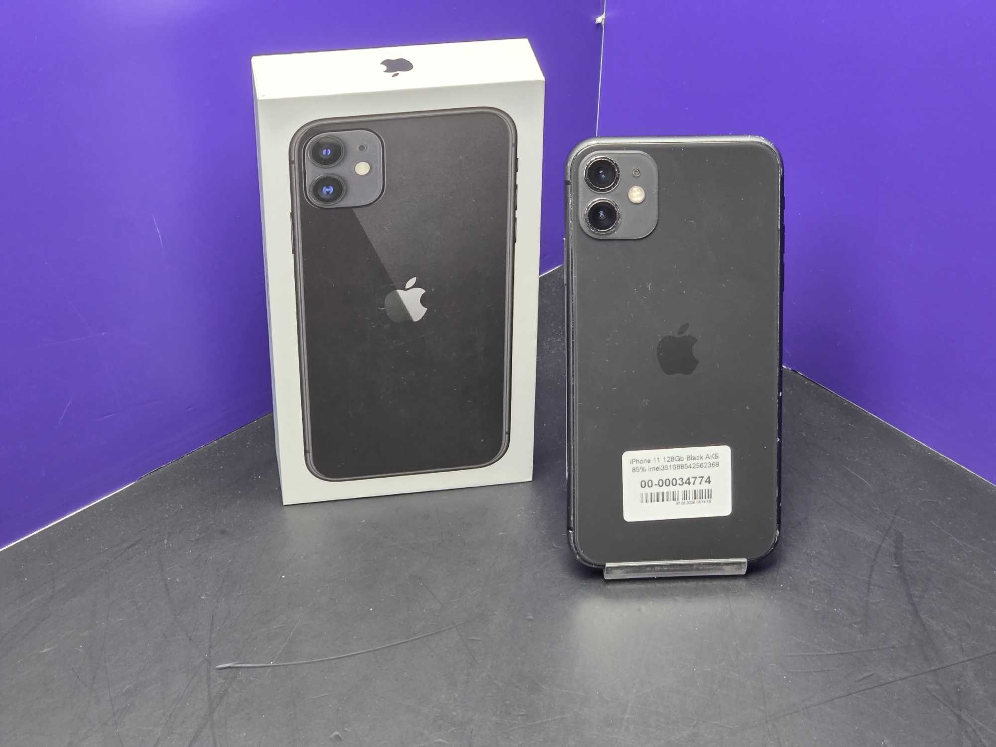 iPhone 11 128Gb Black АКБ 85% imei351088542562368