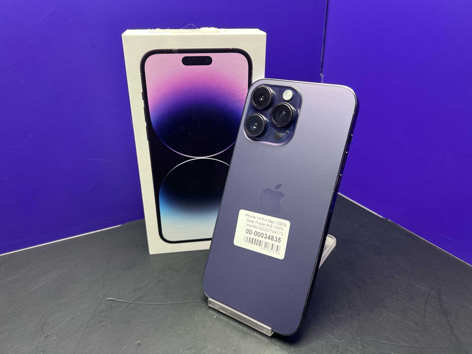 iPhone 14 Pro Max 128Gb Deep Purple АКБ 100% imei352192207784173