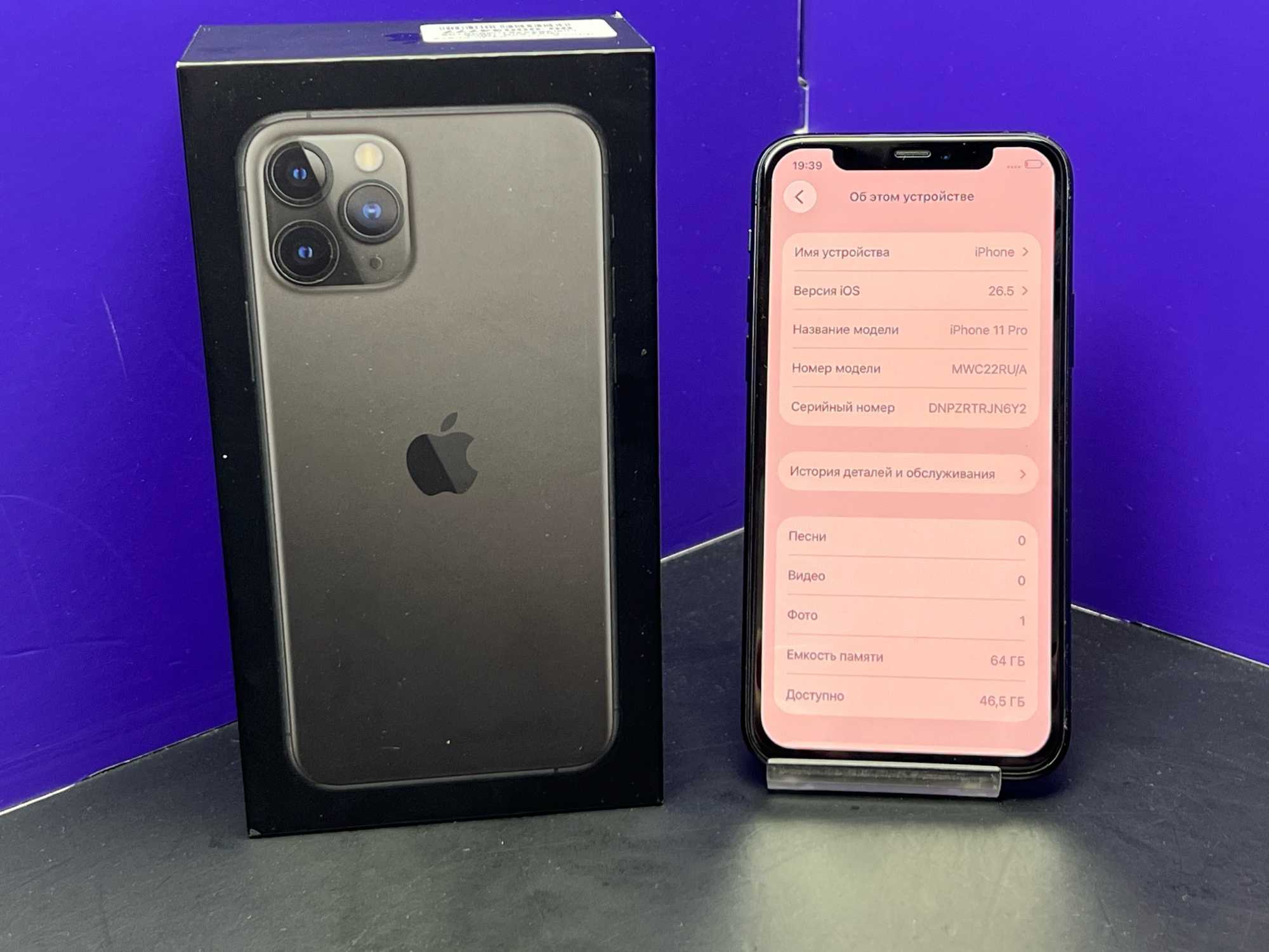 iPhone 11 Pro 64Gb Space Gray АКБ 100% imei353828106939108