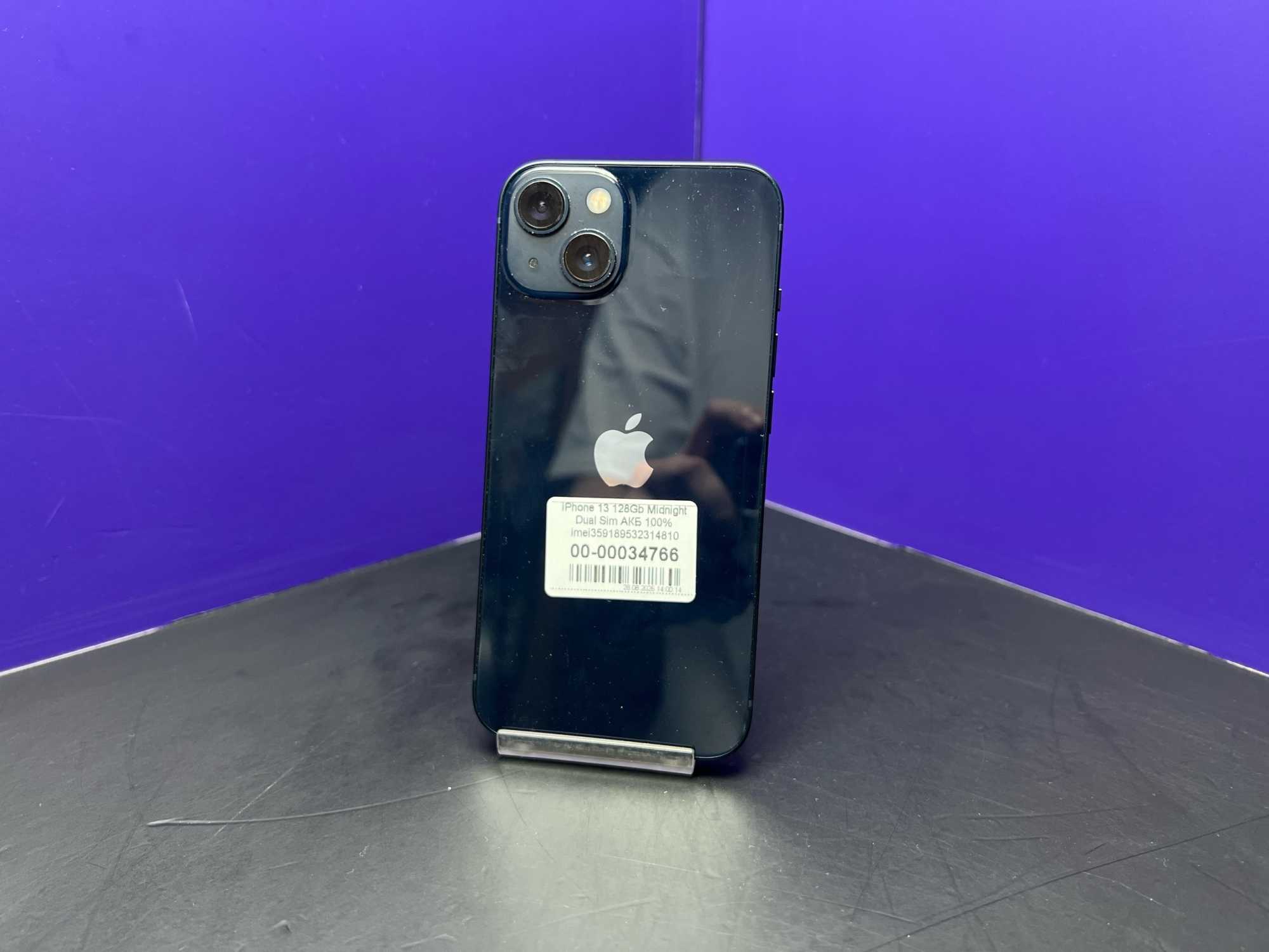 iPhone 13 128Gb Midnight Dual Sim АКБ 100% imei359189532314810