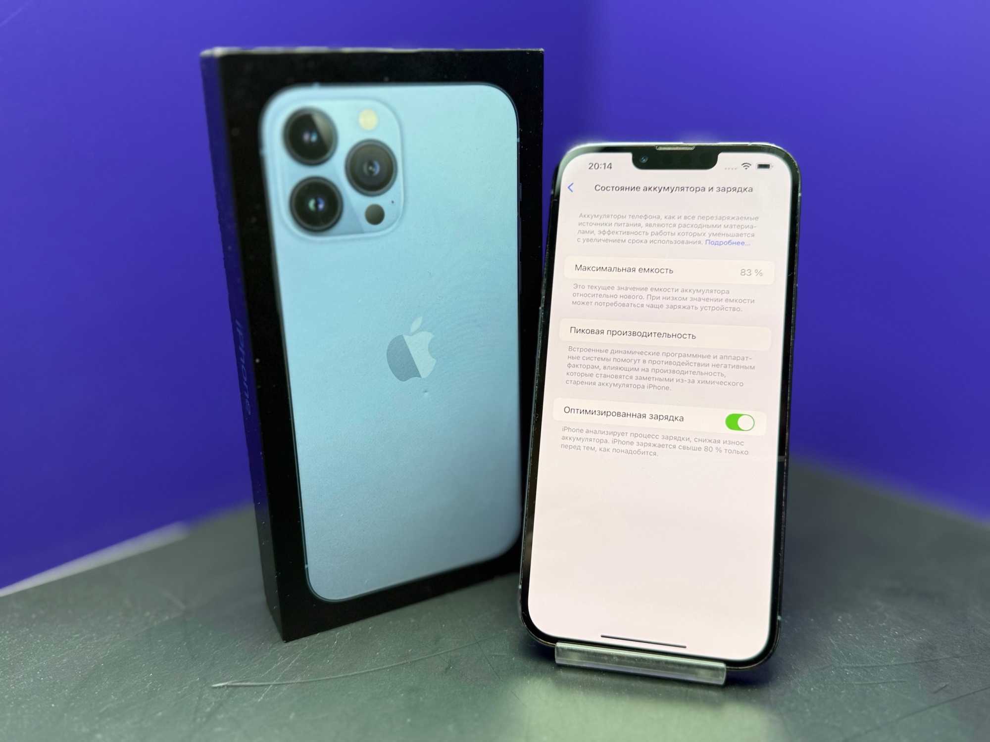 iPhone 13 Pro Max 256Gb Sierra Blue АКБ 83% imei350953320906023
