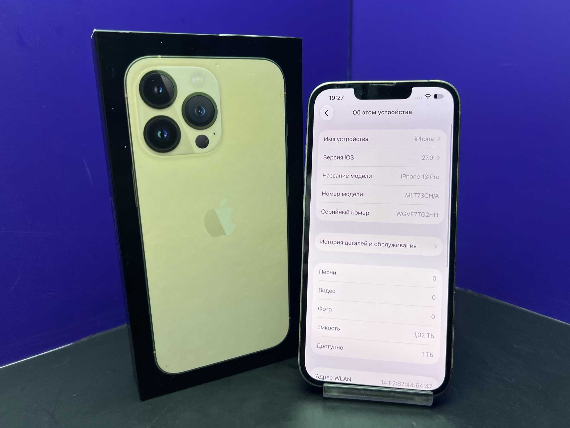 iPhone 13 Pro 1Tb Gold Dual Sim АКБ 90% imei359654300775591