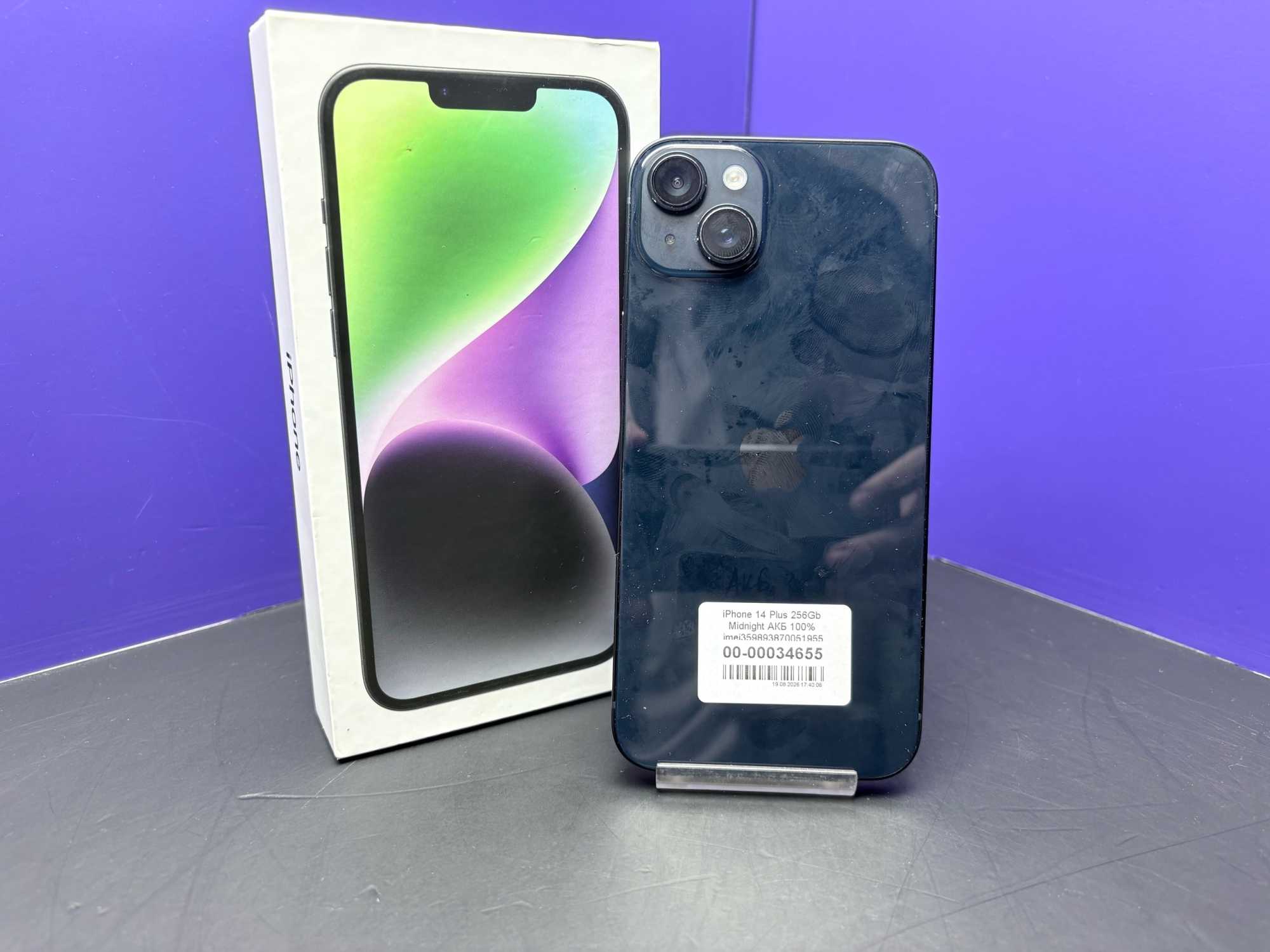 iPhone 14 Plus 256Gb Midnight АКБ 100% imei359893870051955