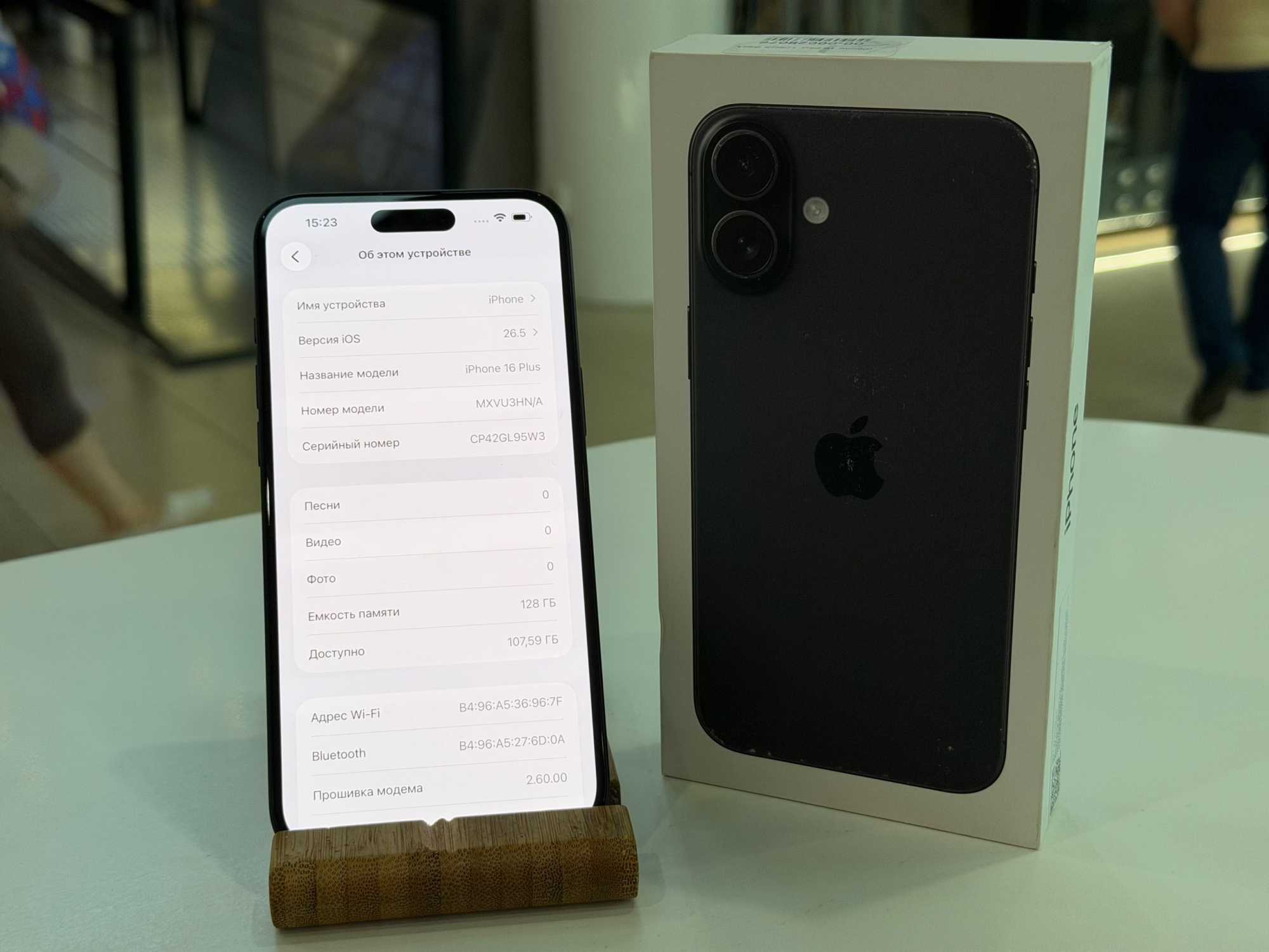 iPhone 16 Plus 128Gb Black АКБ 100% imei357684133955674