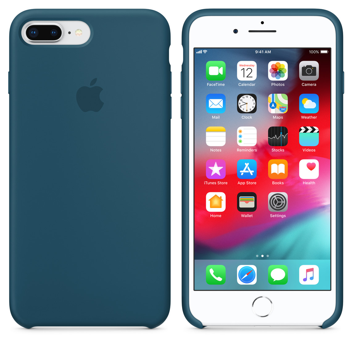 Чехол iPhone 7 Plus Silicone Case морская волна