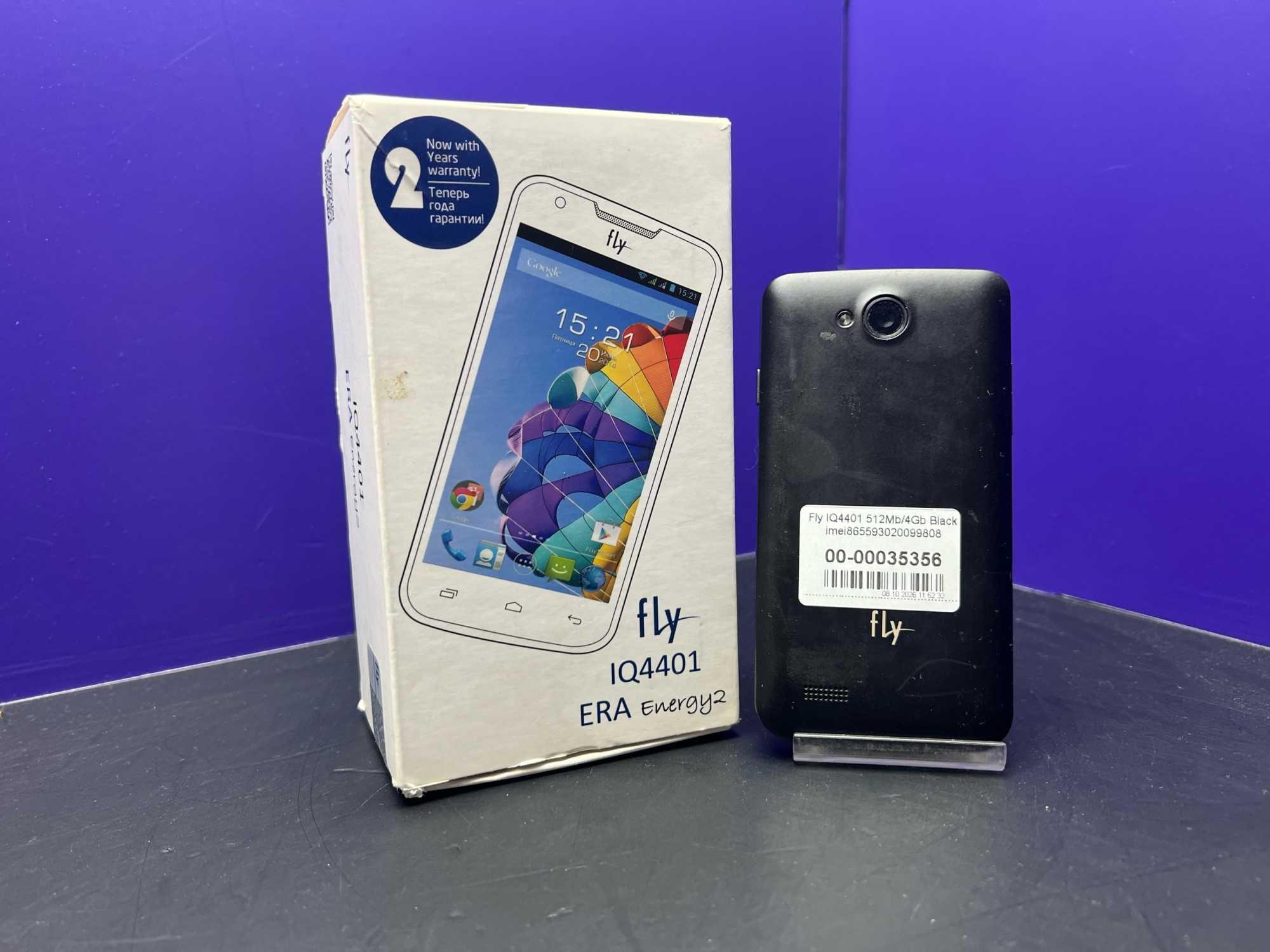 Fly IQ4401 512Mb/4Gb Black imei865593020099808