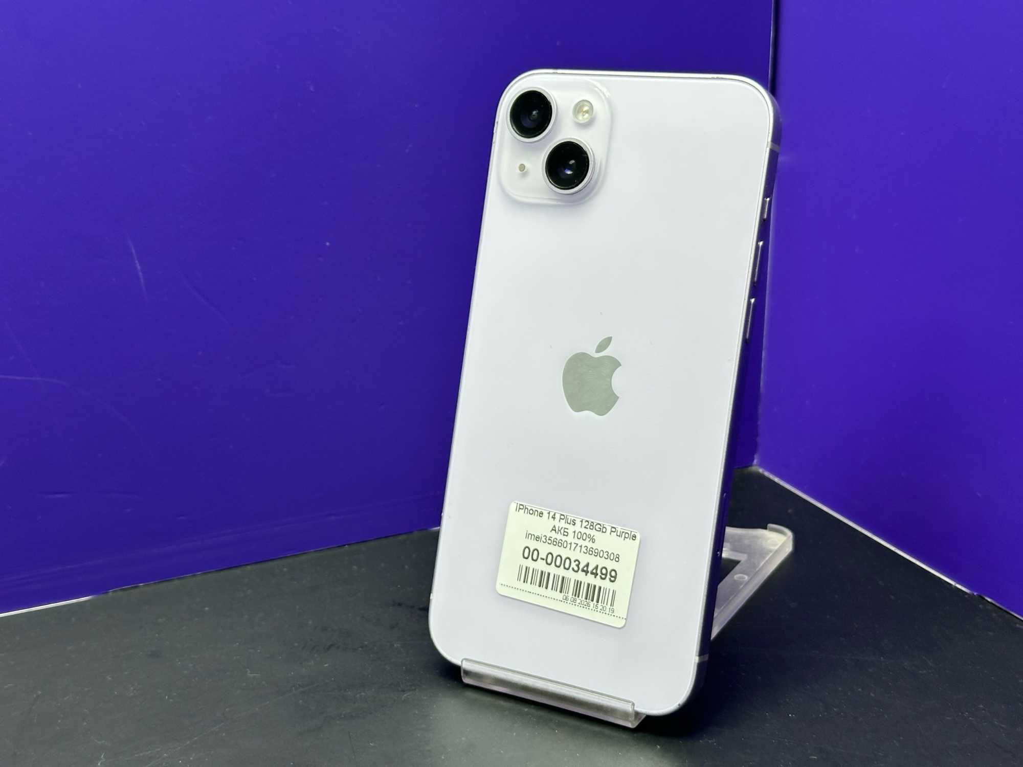 iPhone 14 Plus 128Gb Purple АКБ 100% imei356601713690308