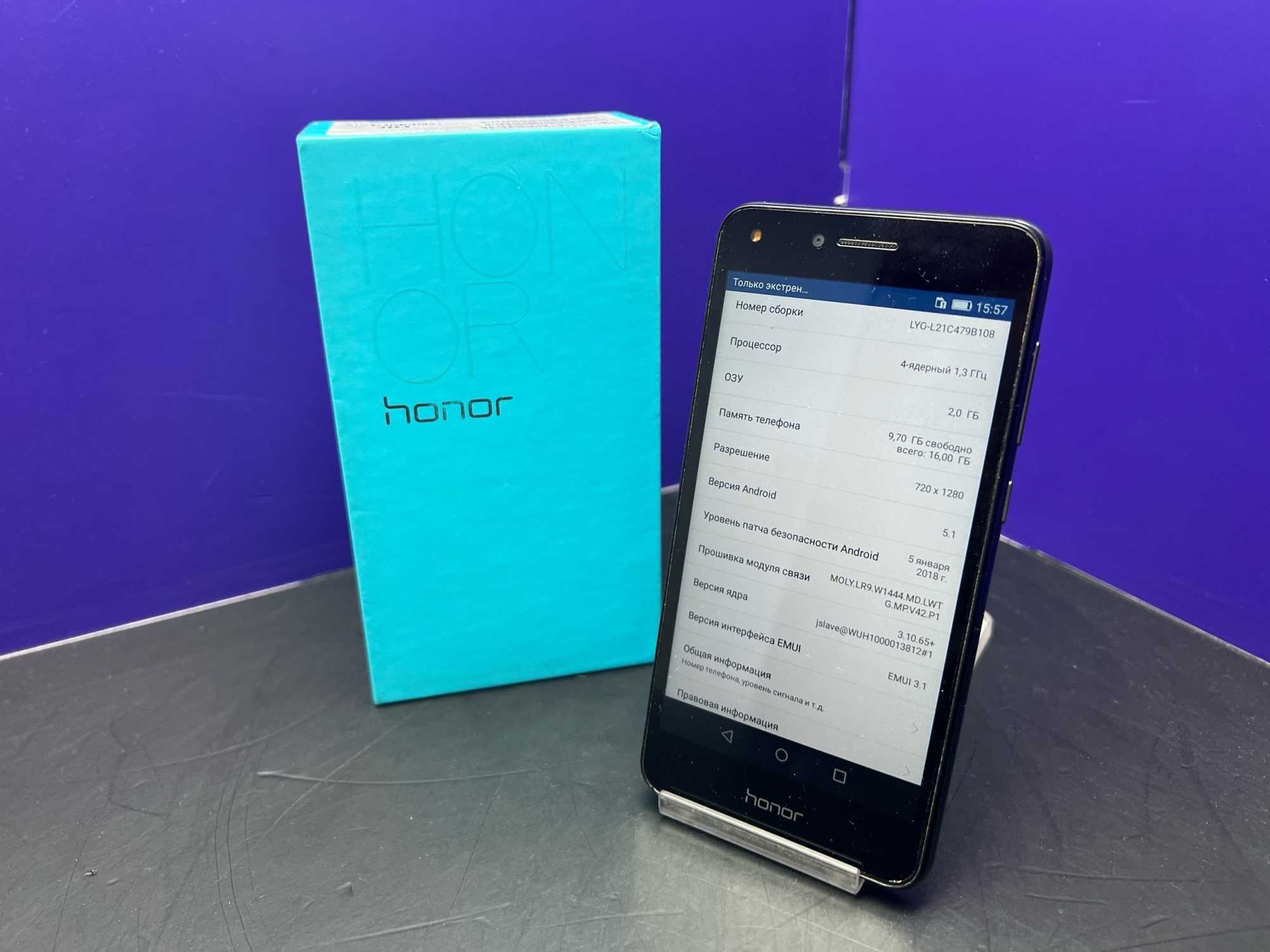HONOR 5A 2/16Gb Black imei861949039273244