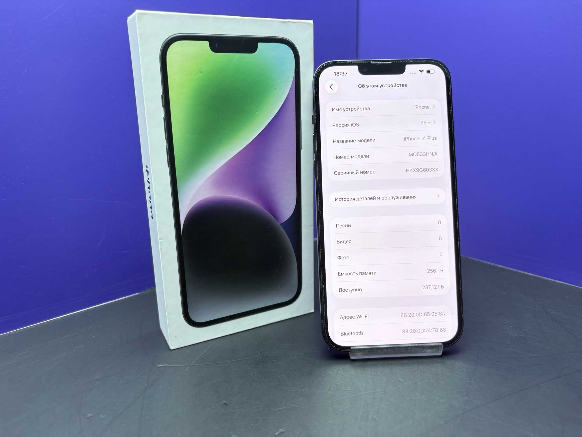iPhone 14 Plus 256Gb Midnight АКБ 100% imei359893870051955