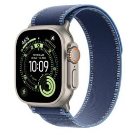 Apple Watch Ultra 3 (2025) 49mm Natural Titanium Case with Blue Trail Loop M/L 