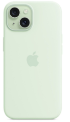 Чехол iPhone 15 Silicone Case MagSafe Soft Mint