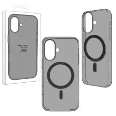 Чехол iPhone 16 Plus Clear Case MagSafe (затемненный)