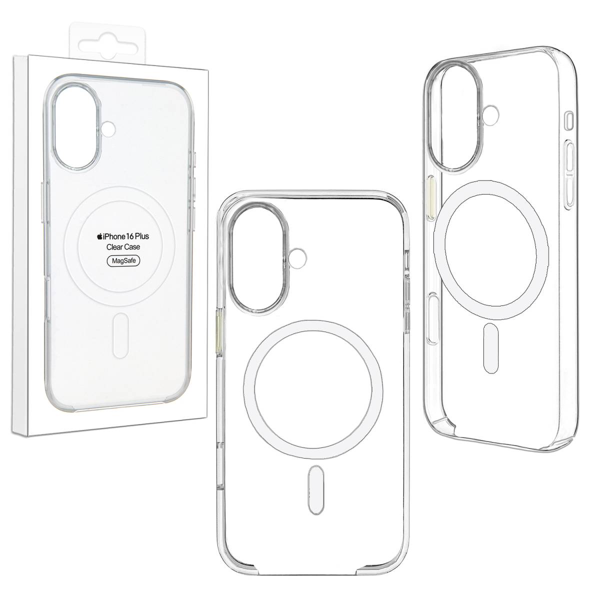 Чехол iPhone 16 Plus Clear Case MagSafe (прозрачный)