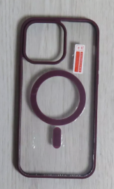 Чехол iPhone 15 Clear Case MagSafe Purple