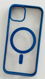 Чехол iPhone 15 Pro Clear Case Magsafe цветная рамка