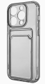 Чехол iPhone 15 Pro Max прозрачный с визитницей