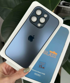 Чехол iPhone 15 Pro Max AG Glass Magsafe navi blue