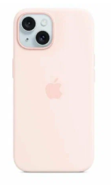 Чехол iPhone 15 Plus Silicone Case MagSafe Light Pink