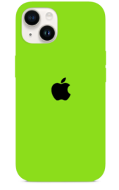 Чехол iPhone 14 Plus Silicon Case MagSafe без лого салатовый