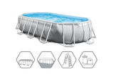 Каркасный бассейн Intex Oval Prism Frame Pool 26796NP