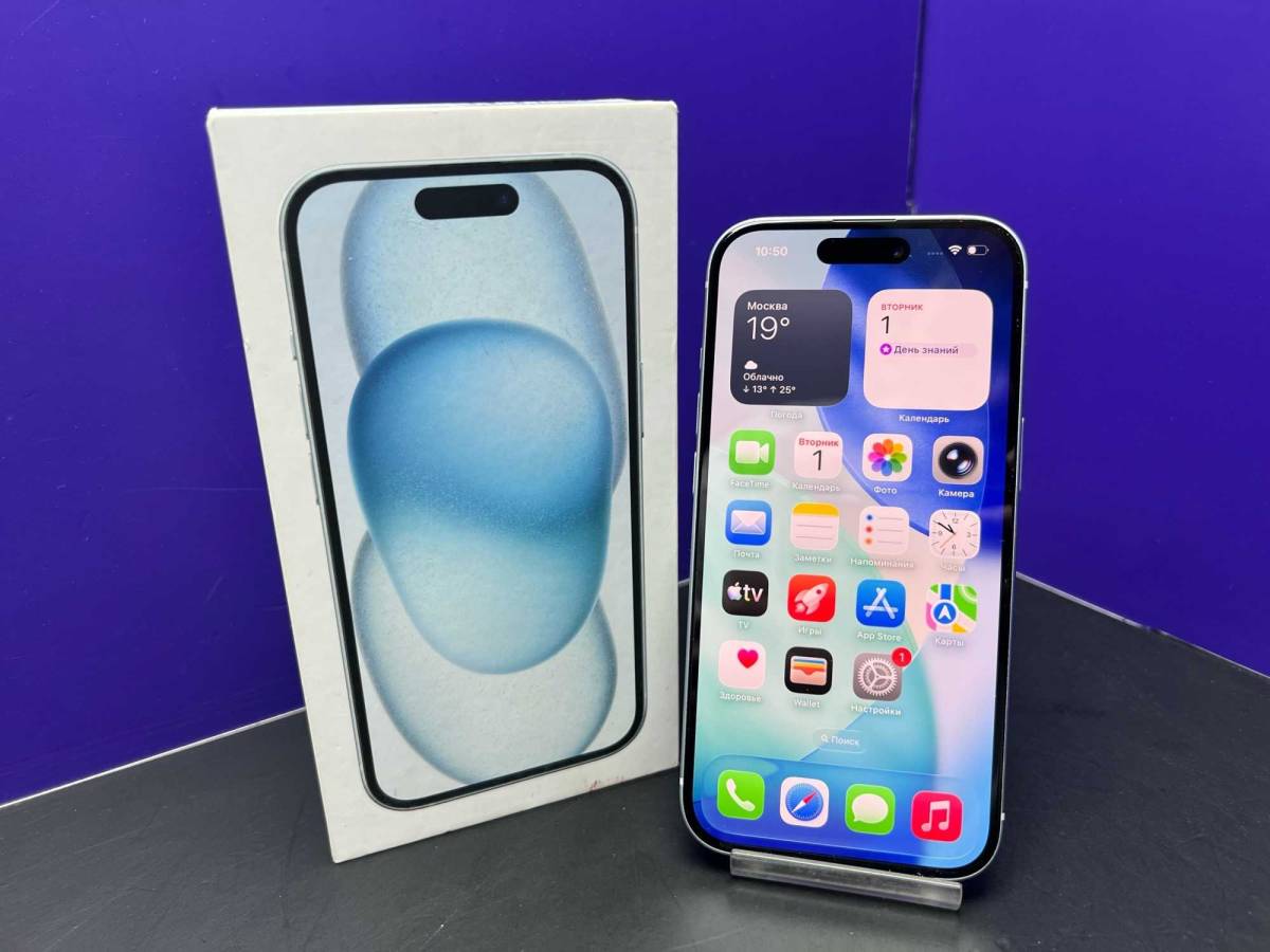 iPhone 15 128Gb Blue АКБ 84% imei359757424089276