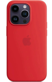 Чехол iPhone 14 Pro Max Silicon Case MagSafe без лого красный