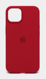 Чехол iPhone 14 Plus Silicon Case MagSafe без лого красный