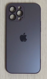Чехол iPhone 13Pro Max MagSafe Silicone+Glass фиолетовый