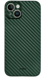 Чехол iPhone 14 Plus Карбон зеленый