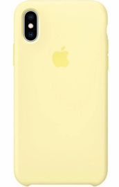 Чехол iPhone X/Xs Silicone Case бледно желтый