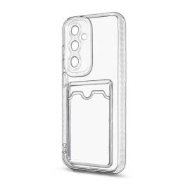 Чехол Samsung S25 Plus прозрачный с визитницей