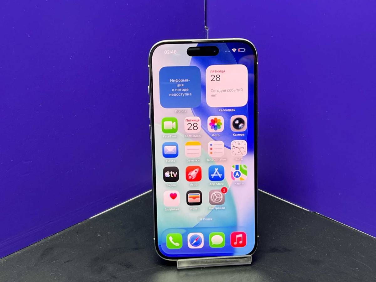 iPhone 15 Pro 128Gb Dual Sim White Titanium АКБ80% imei357662988956450