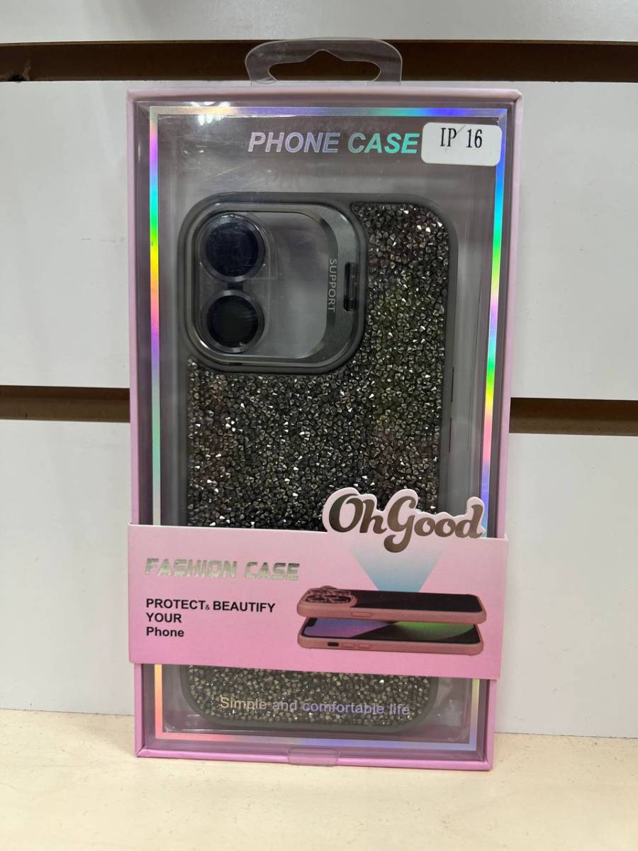 Чехол iPhone 16 Diamond Oh Good со стразами