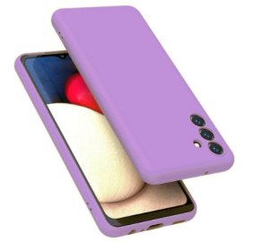 Чехол Samsung A14 Silicone Case сиреневый