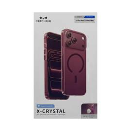 Чехол iPhone 17 Pro Max KEEPHONE X-CRYSTAL бордовый