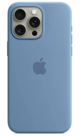 Чехол iPhone 15 Pro Max Silicone Case MagSafe Winter Blue