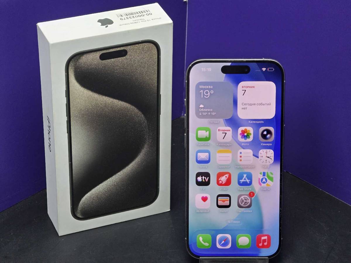 iPhone 15 Pro 128Gb Natural Titanium АКБ 81% imei 359889340791188