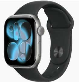 Apple Watch Series 11 Space Gray 42mm Black Sport Band S/M MEQW4