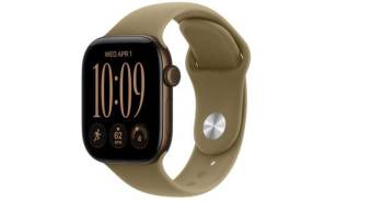 Apple Watch Series 12 Dark Bronze 42mm Olive Sport Band S/M MJEF4X
