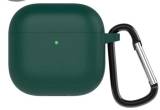 Чехол AirPods 4 Silicone с карабином изумруд