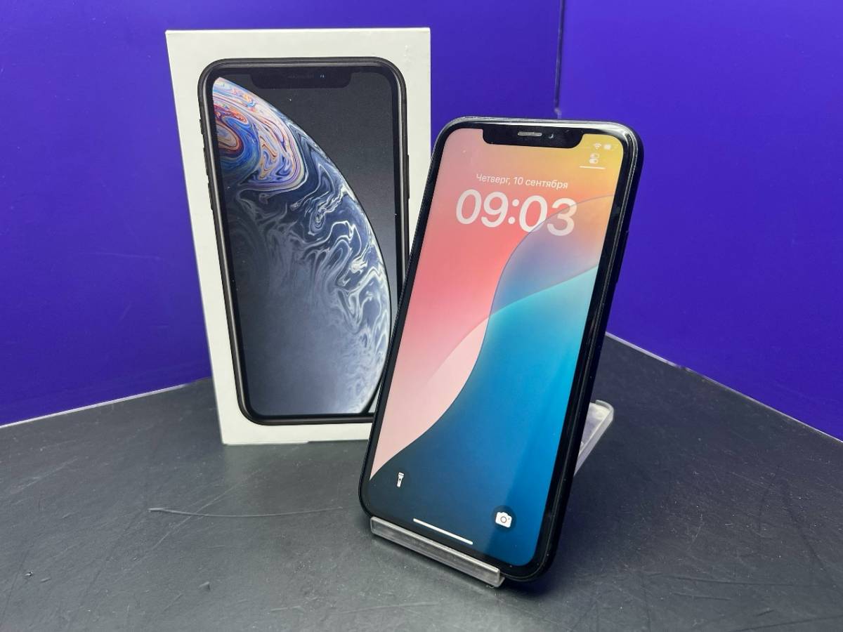 iPhone XR 64Gb Black  АКБ 100% imei356457109621518