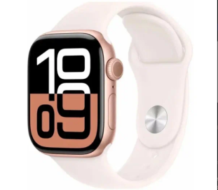Apple Watch Series 10 Rose Gold 46mm Light Blush Sport Band M/L MWWU3